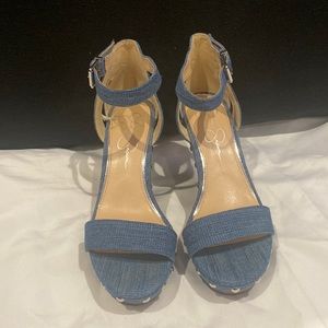 Jessica Simpson Denim Wedges